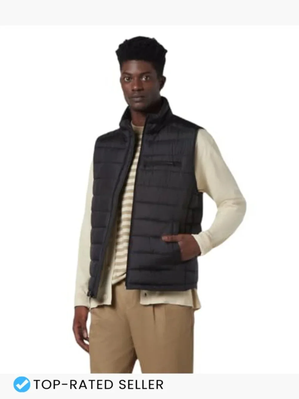 Men's Quilted Puffer Vest Water Resistant Packable Medium Weight Outerwear